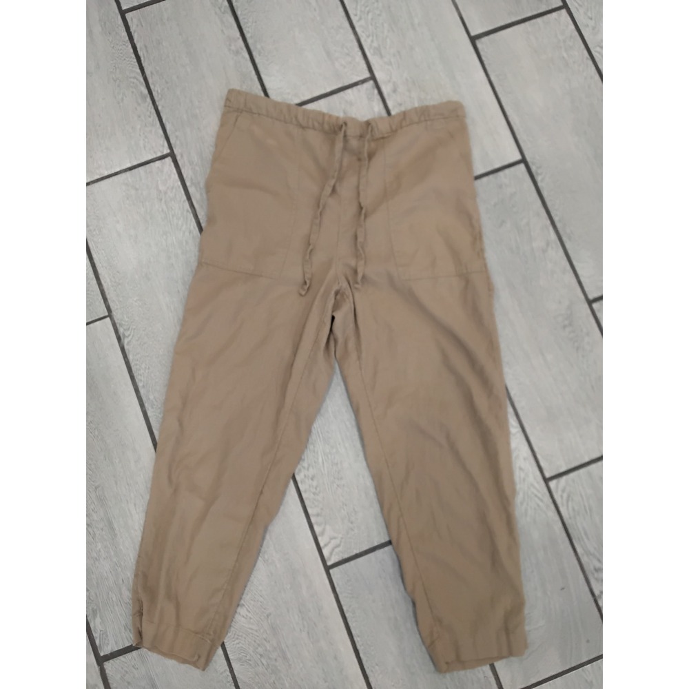 Universal Thread Linen Blend Drawstring Cropped P… - image 1